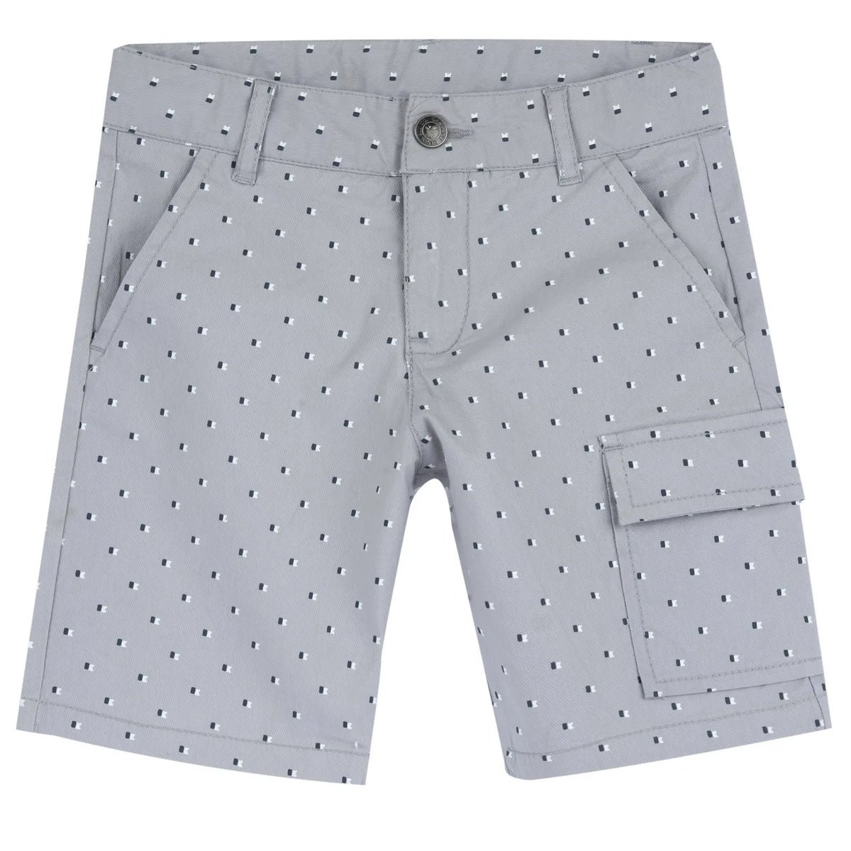 Boys Grey Printed Shorts