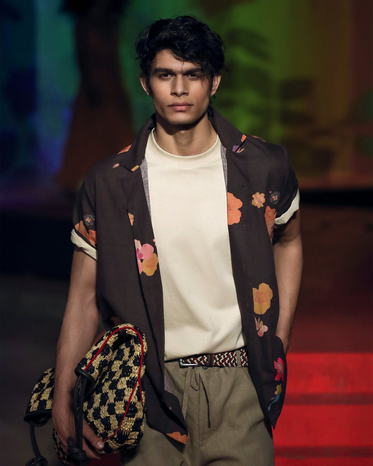 Mistari Shirt - Brown Printed