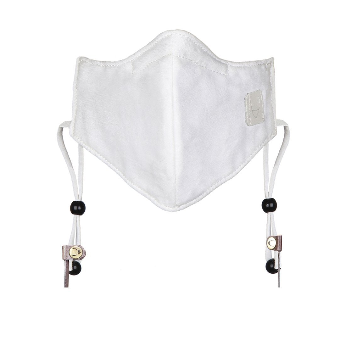Judo White Leather Face Mask