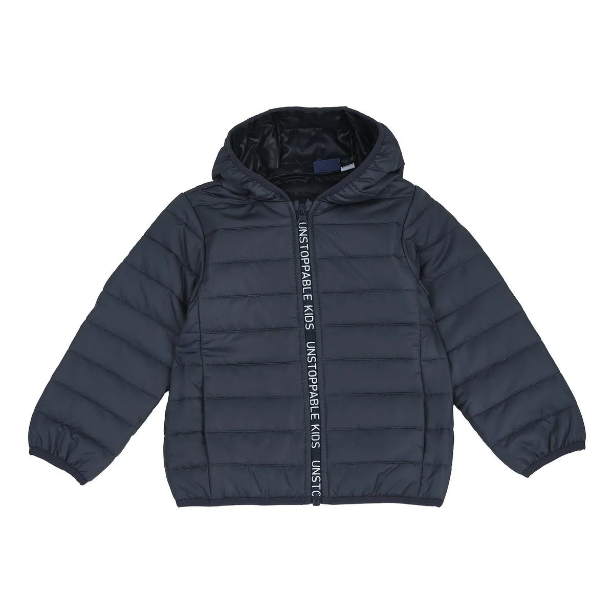Boys Medium Blue Solid Polyester Jacket