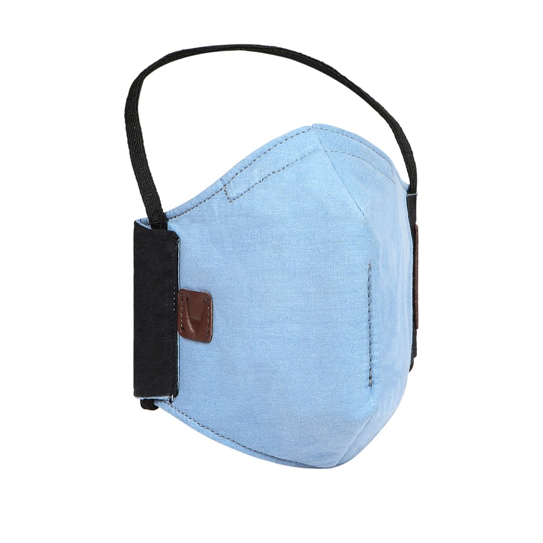 Samurai Blue Leather Face Mask
