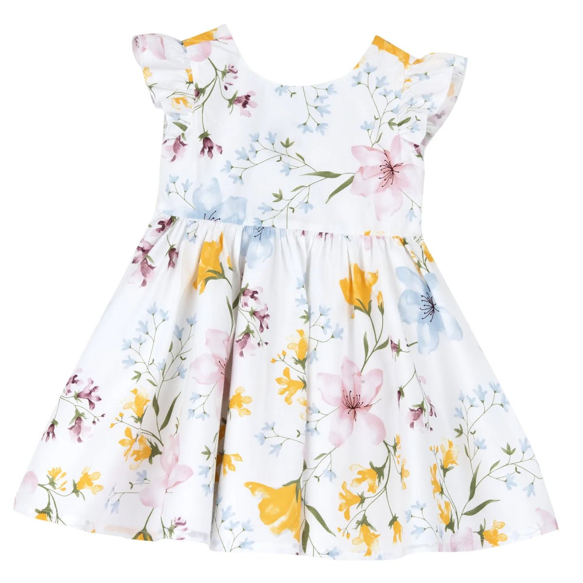 Girls Multicolor Floral Printed Dress
